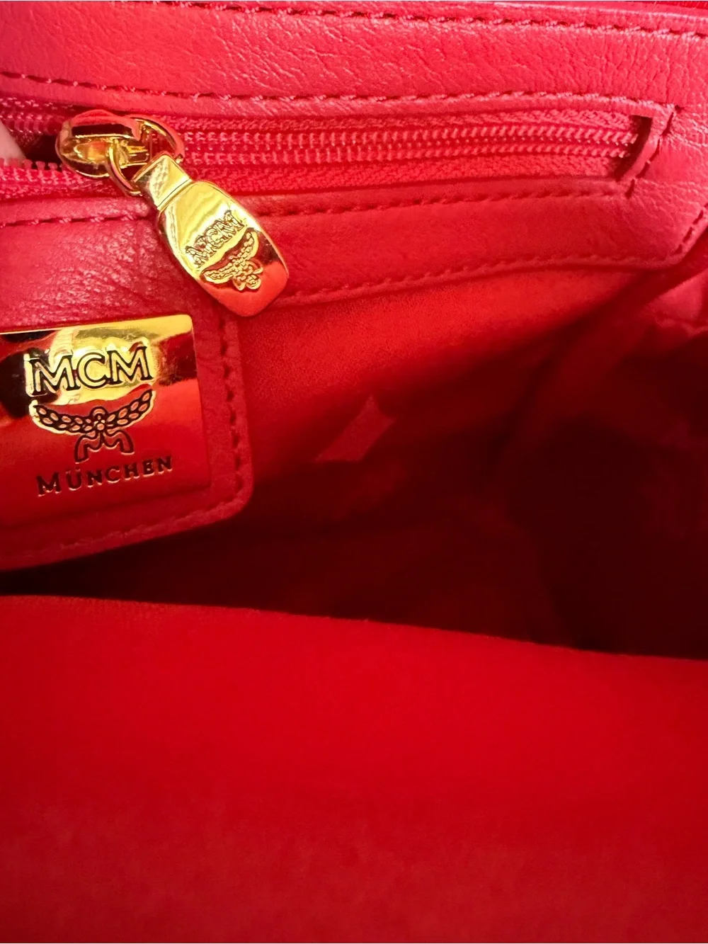 MCM Red Backpack- small